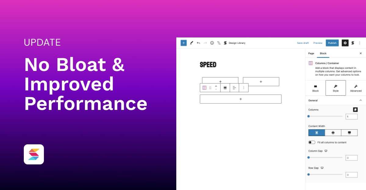 No Bloat & Improved Performance